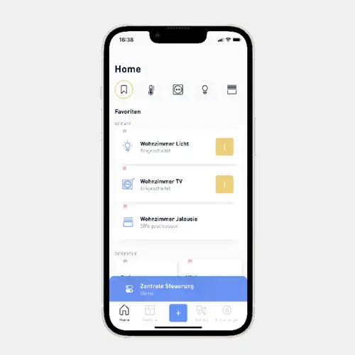 heller Screen von JUNG HOME App