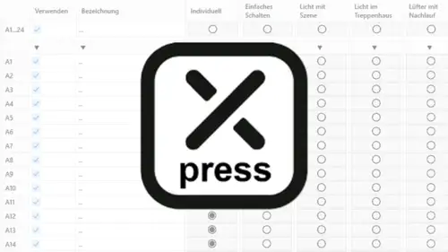 XPress Konfiguration Logo auf einer Tabelle abgebildet