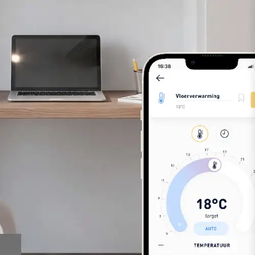 Licht en temperatuur kunnen comfortabel worden geregeld in de JUNG HOME app.