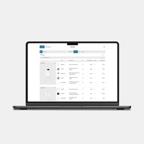 Laptop mit Projekt Manager Screen