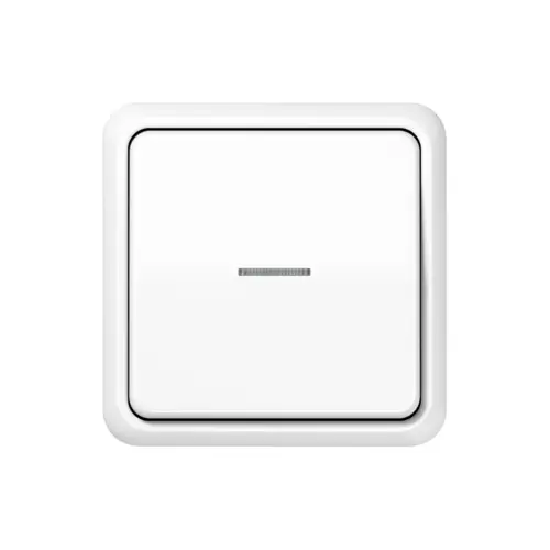 Bouton-poussoir KNX F 10 dans le programme CD 500 en blanc alpin