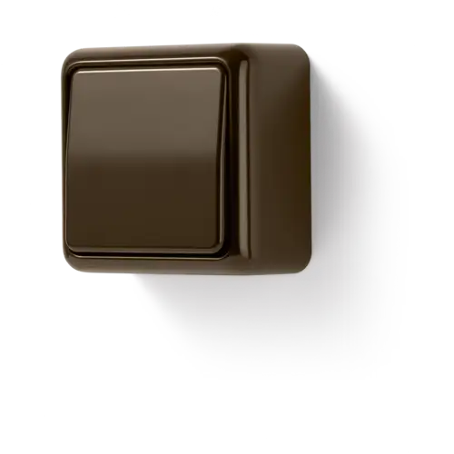 Bouton-poussoir dans le programme CD 500 28mm en saillie dans la couleur marron