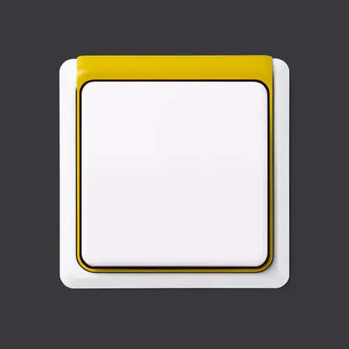 Bouton-poussoir dans le programme CD PLUS avec application en saillie, dans la couleur blanc alpin