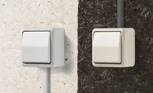 Push-button in the AP 600 programme in white and ivory