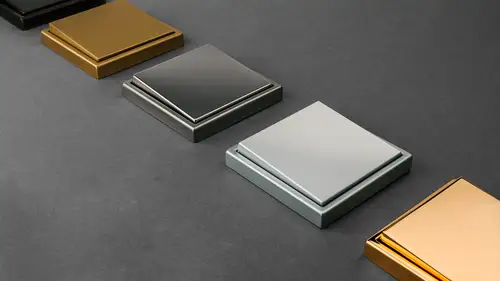 With the switches made of real metal, the frame and inserts are manufactured from the same material.