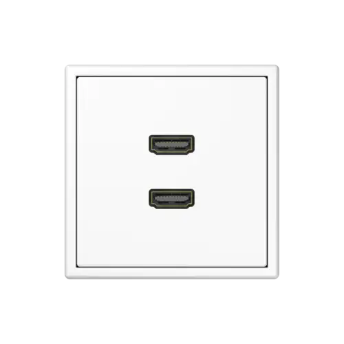 HDMI Anschluss im Programm LS 990 in Alpinweiß.