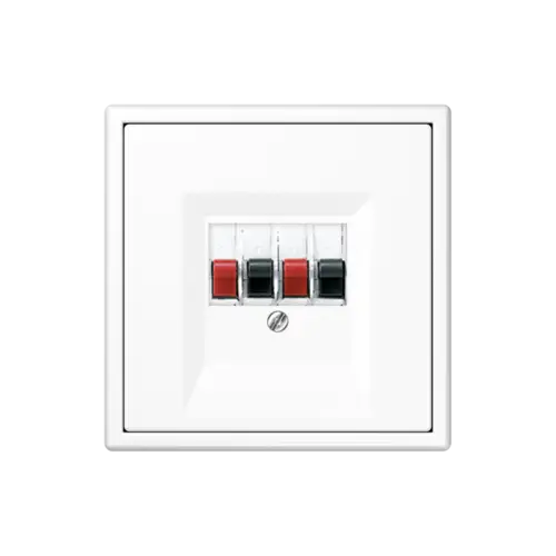 Audiostecker im Programm LS 990 in Alpinweiß.
