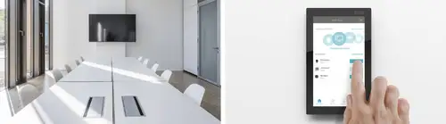 Smart Control 8 mit eNet Screen, Ambienteaufnahme mit Besprechungsraum.