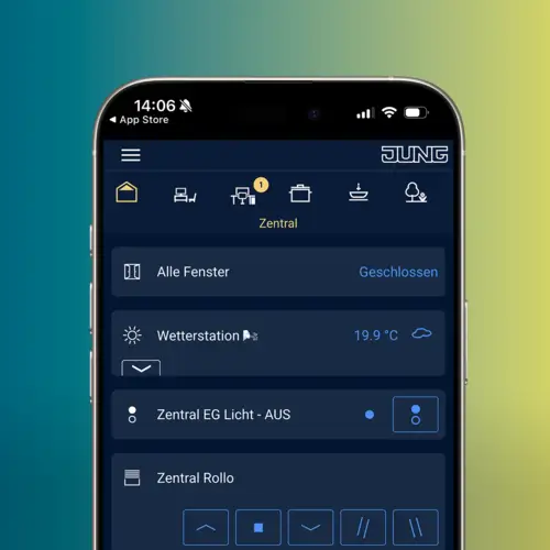 Screenansicht der Smart Visu Server App und ihrer benutzerfreundlichen Oberfläche.