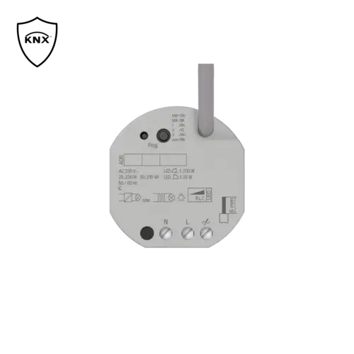 KNX Secure next to universal dimming actuator 1-gang