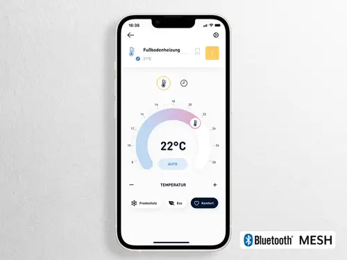 Schermweergave van de slimme JUNG HOME app.