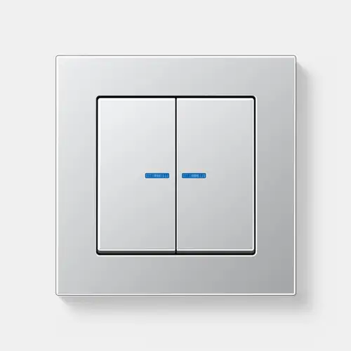 JUNG HOME Pulsador de 2 elementos de la serie A 500 de aluminio