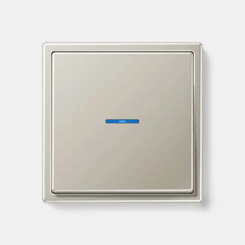 Pulsador JUNG HOME de la serie LS 990 de acero inoxidable