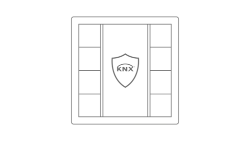 Line drawing KNX F 50 4-gang Secure in the LS 990 programme.