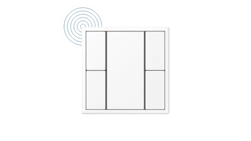 KNX RF drukknop F 50 in het programma LS 990 in wit.