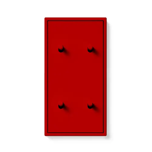 Toggle switch 4-fold vertical in the LS 1912 range in 4320A rouge vermillon 59 from the Les Couleurs® Le Corbusier colour palette.