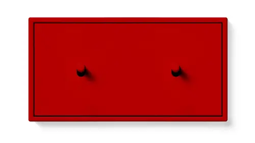 2-way horizontal toggle switch in the LS 1912 range in 4320A rouge vermillon 59 from the Les Couleurs® Le Corbusier colour palette.