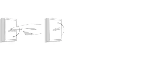 Line drawing for visualising the switching on and off of the LS 1912 toggle switch