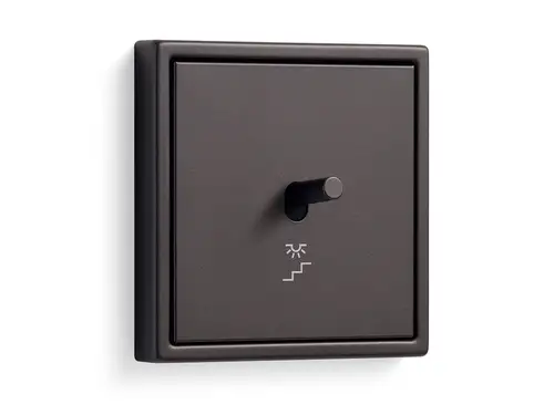 Tilt switch in the LS 1912 range made of lacquered aluminium in the colour Dark.