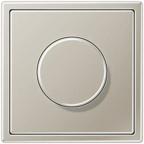 Rotary dimmer in the LS 990 programme made of stainless steel