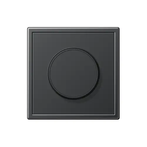 Drehdimmer im Programm LS 990 aus Metall, in Anthrazit lackiertes Aluminium.