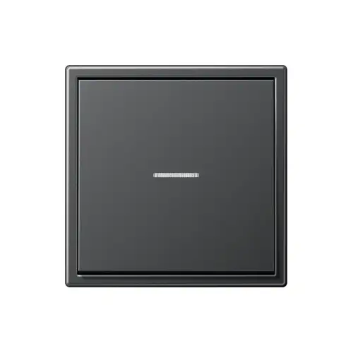 KNX Taster F10 im Programm LS 990 aus Metall,  in Anthrazit lackiertem Aluminium.