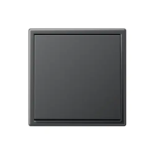 Taster im Programm LS 990 aus Metall, in Anthrazit lackiertem Aluminium.