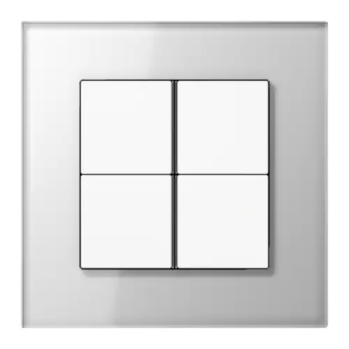Bouton-poussoir KNX F40 dans le programme LS PLUS en blanc alpin