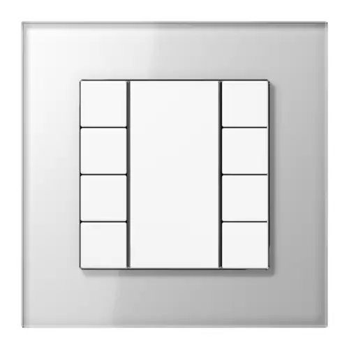 Bouton-poussoir KNX F50 dans le programme LS PLUS en blanc alpin