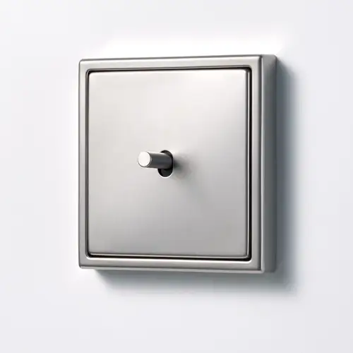 Toggle switch with cylindrical toggle lever in the LS 1912 programme made of stainless steel