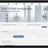 Ein iPad Pro zeigt den JUNG HOME Konfigurator