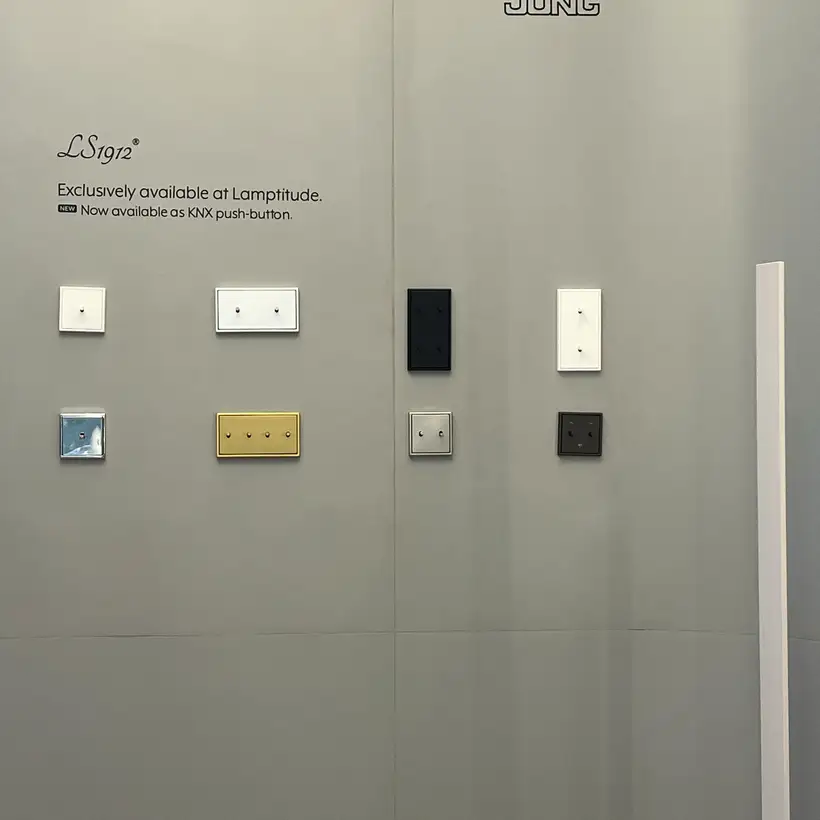 Various JUNG products, LS 1912, at the trade fair stand Architec Expo.