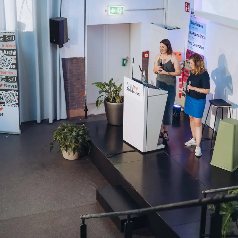 Architekturgespräche in Freiburg 2024, Referentinnen auf Bühne