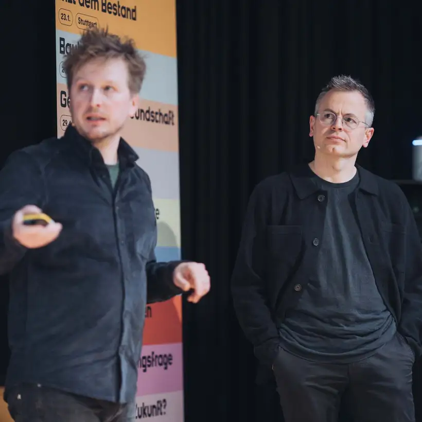 Architekturgespräche in Stuttgart 2025, Referenten auf Bühne