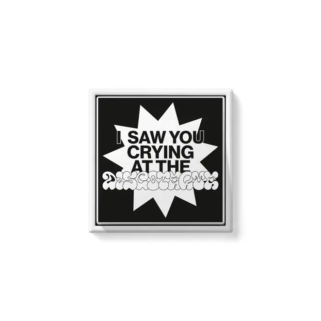 JUNG Unique & IFG LS 990 Schalter mit der Aufschrift "Saw you crying at the discoteque"