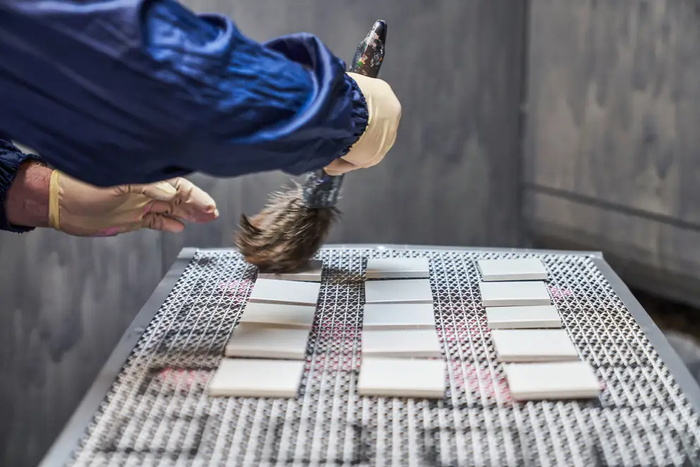 Vorbereitung der Wippen im Programm LS 990 zur Vergoldung.