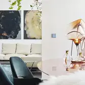 JUNG LS 990 in bleu céruléen, JUNG Schalter LS 990 in der Farbe Les Couleurs® Le Corbusier bleu céruléen