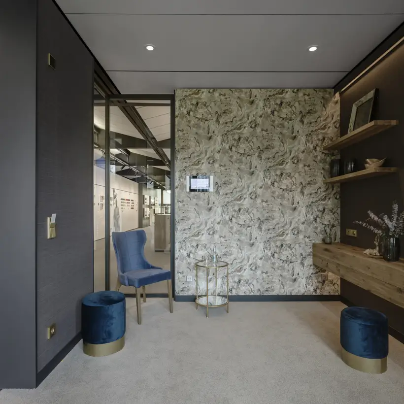 Raumansicht Showroom Schalksmühle mit Produkten rund um den Bereich Hospitality