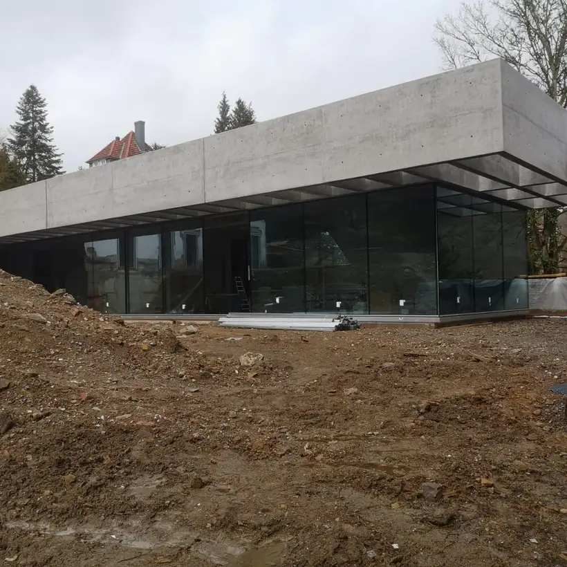 Detailansicht der Umbauarbeiten an der JUNG Gründervilla