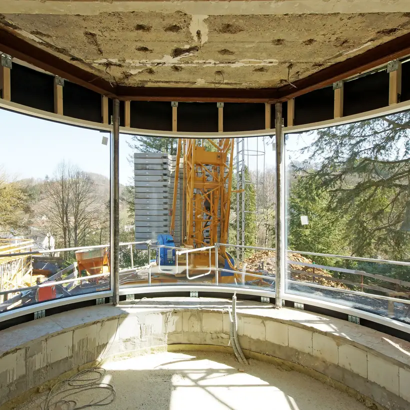 Detailansicht der Umbauarbeiten an der JUNG Gründervilla