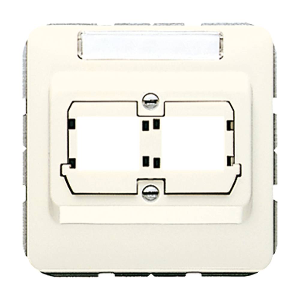 Centre plate (screw fixing) for modular jack sockets, 2-gang, Reichle ...