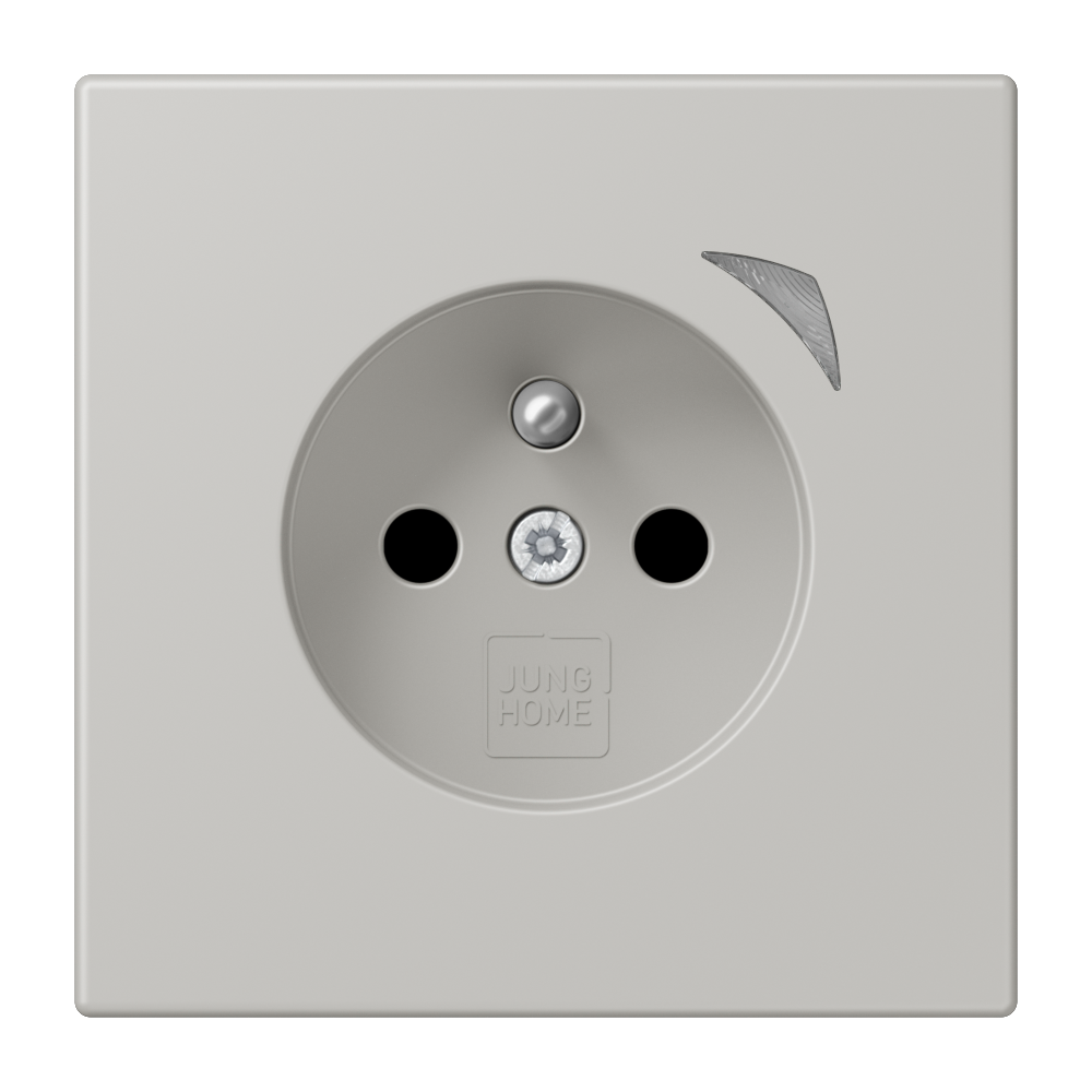 JUNG HOME socket, French/Belgian system, Safety Plus, gris clair 31 ...