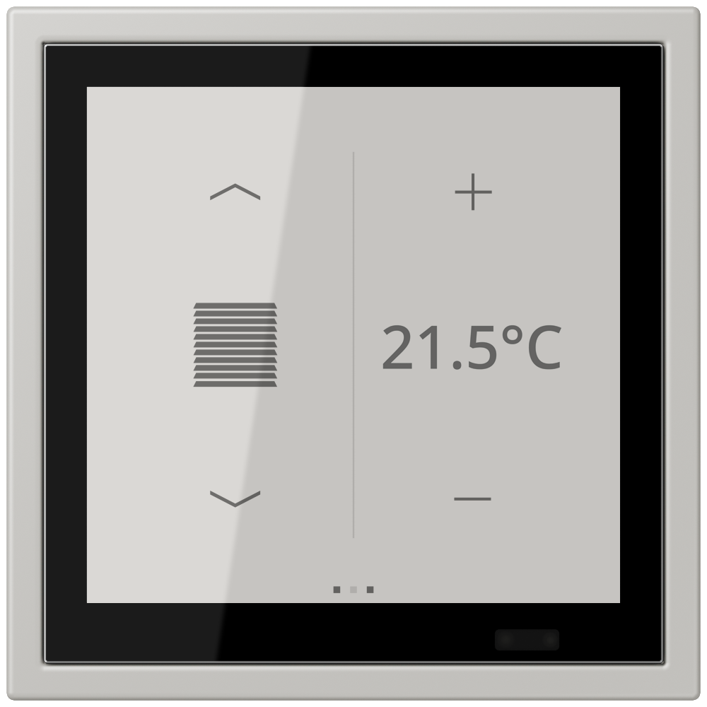 KNX room controller LS TOUCH with frame LS ZERO, Secure, gris clair 31 ...