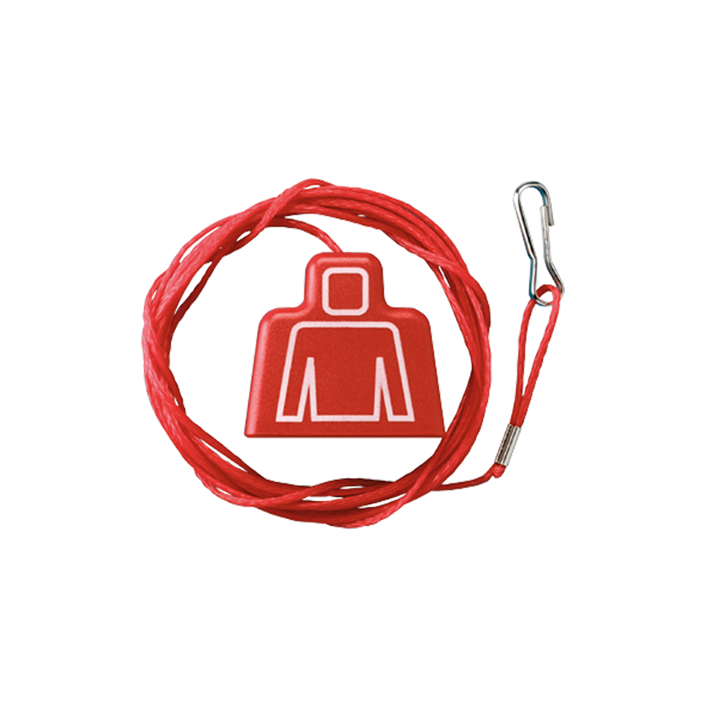 Pull cord, with symbols, thermoplastic, red | ZS-34 KO5S