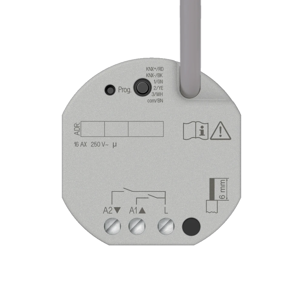 KNX actionneur TOR 2 voies, KNX actionneur store 1 voie, max. 16 A (140 µF), encastré, Secure