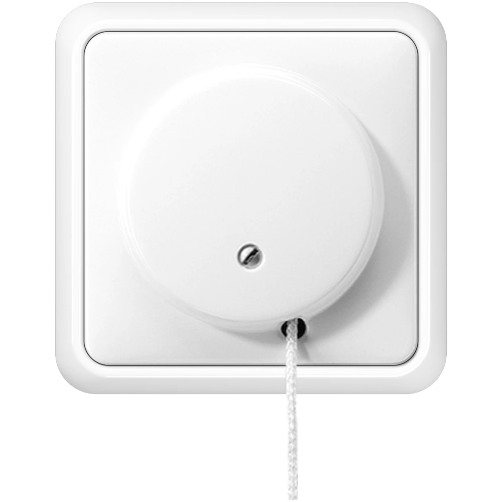 Zug-Wechselschalter mit integriertem Rahmen, Universal Aus-Wechsel, 10 AX, 250 V ~, alpinweiß