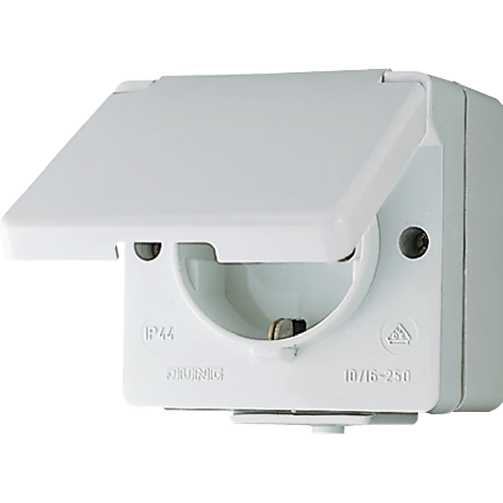 SCHUKO® socket with hollow space for wiring