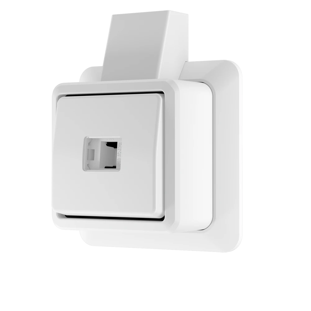 Impulsdrukker, set, 1-polig maakcontact, 10 A, 250 V ~, alpine wit