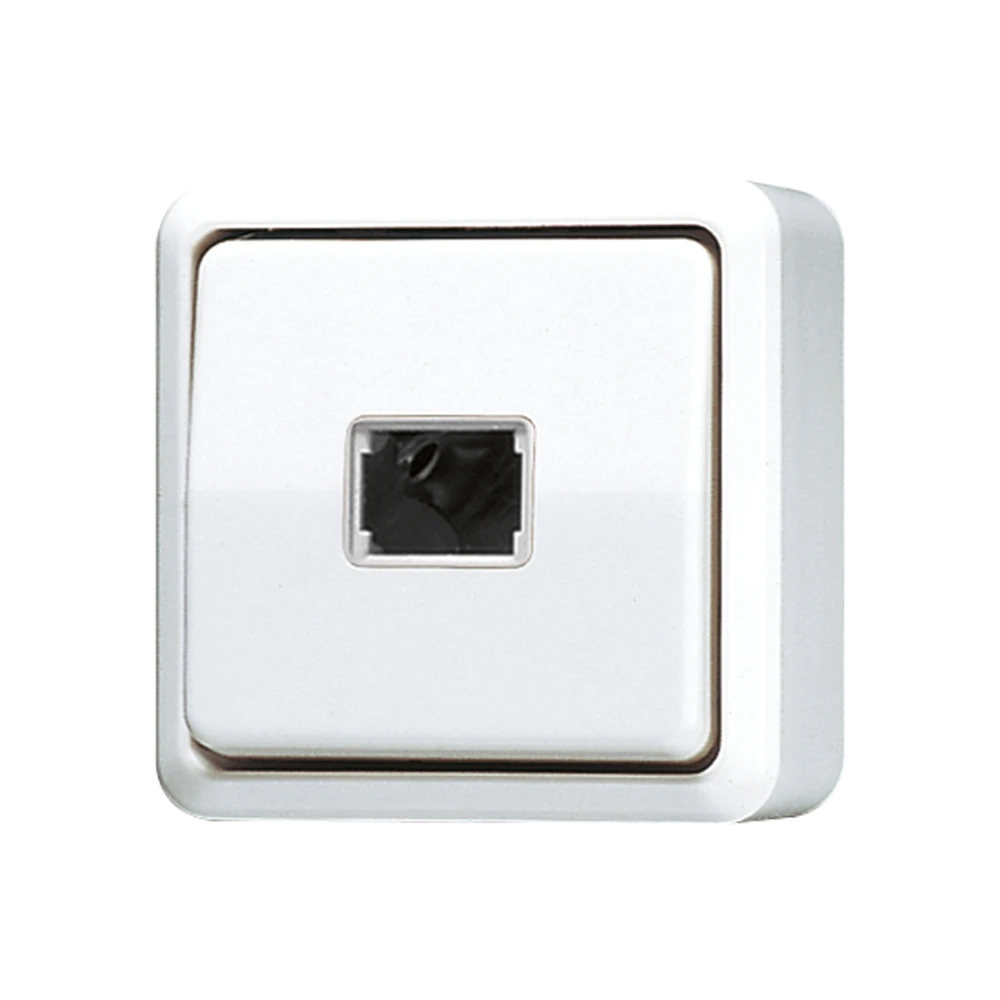 Taster, 1-pol. Schließer mit separaten Meldekontakten, 10 A 250 V ~, alpinweiß