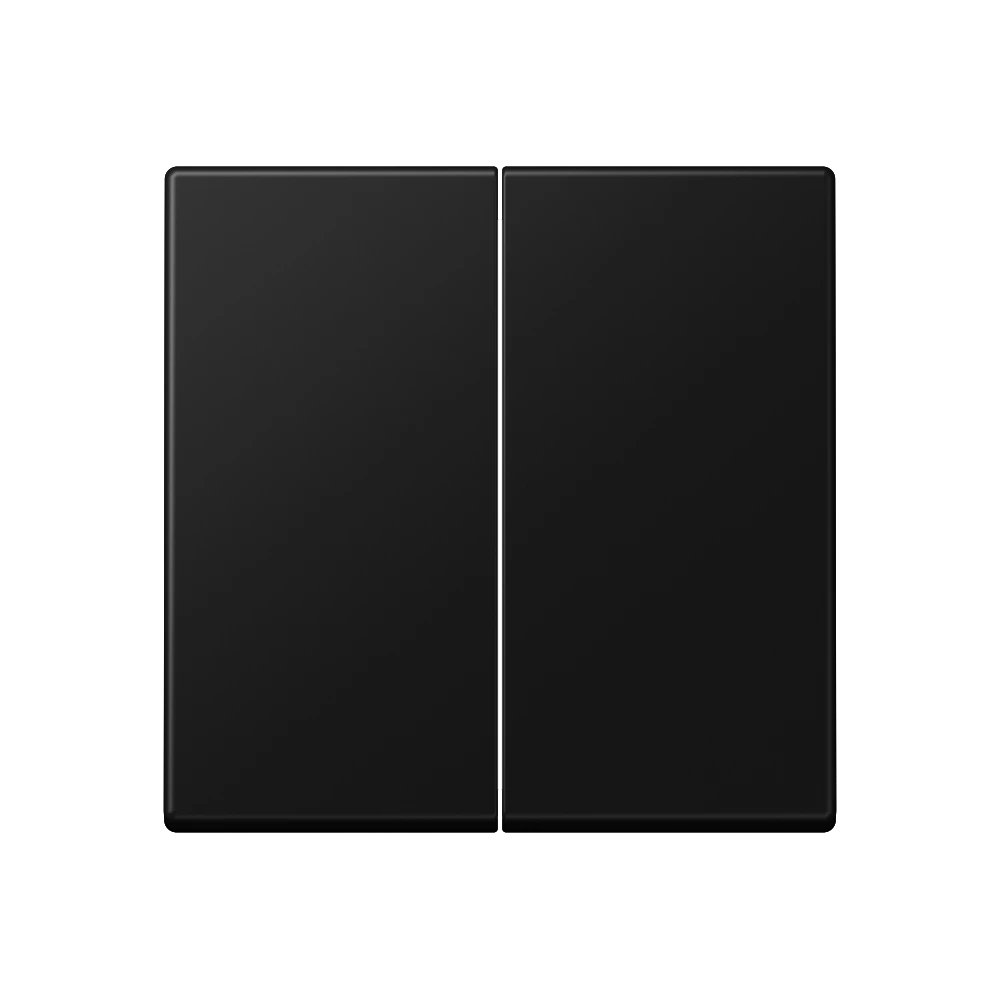 LB Management push-button 2-gang, matt graphite black